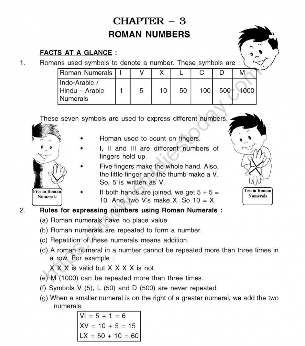 Roman Numeral Multiplication Chart