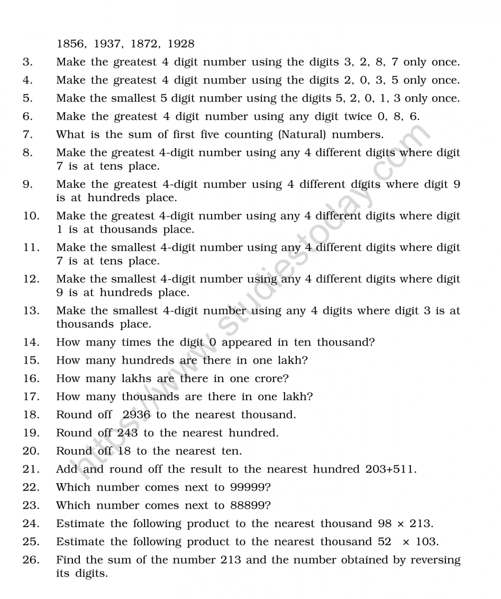 cbse-class-6-mental-maths-knowing-our-numbers-worksheet