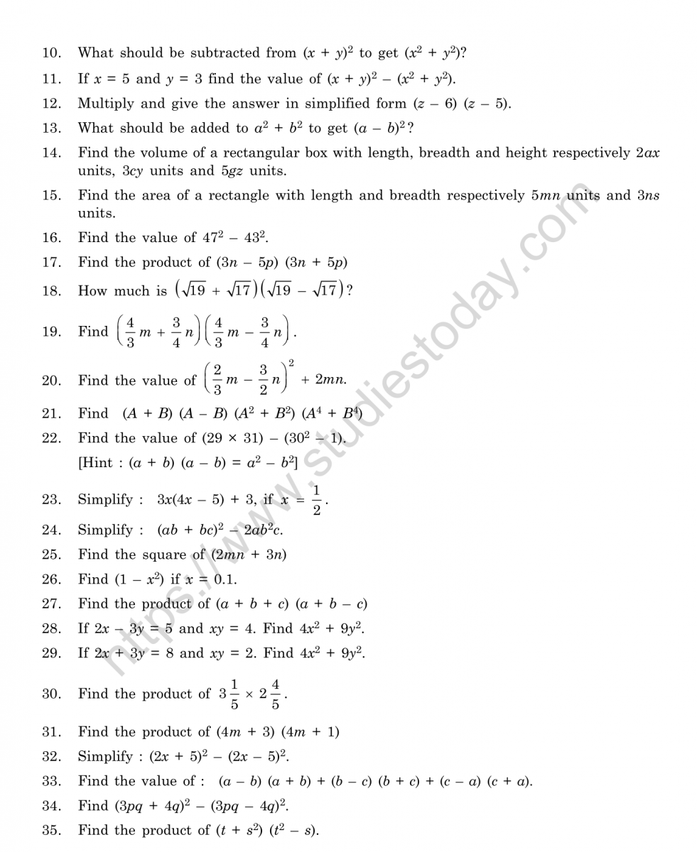 cbse-class-8-mental-maths-algebraic-expressions-and-identities-worksheet