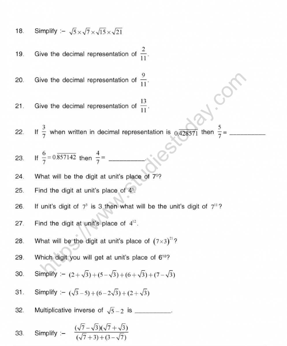 cbse-class-10-mental-maths-real-numbers-worksheet