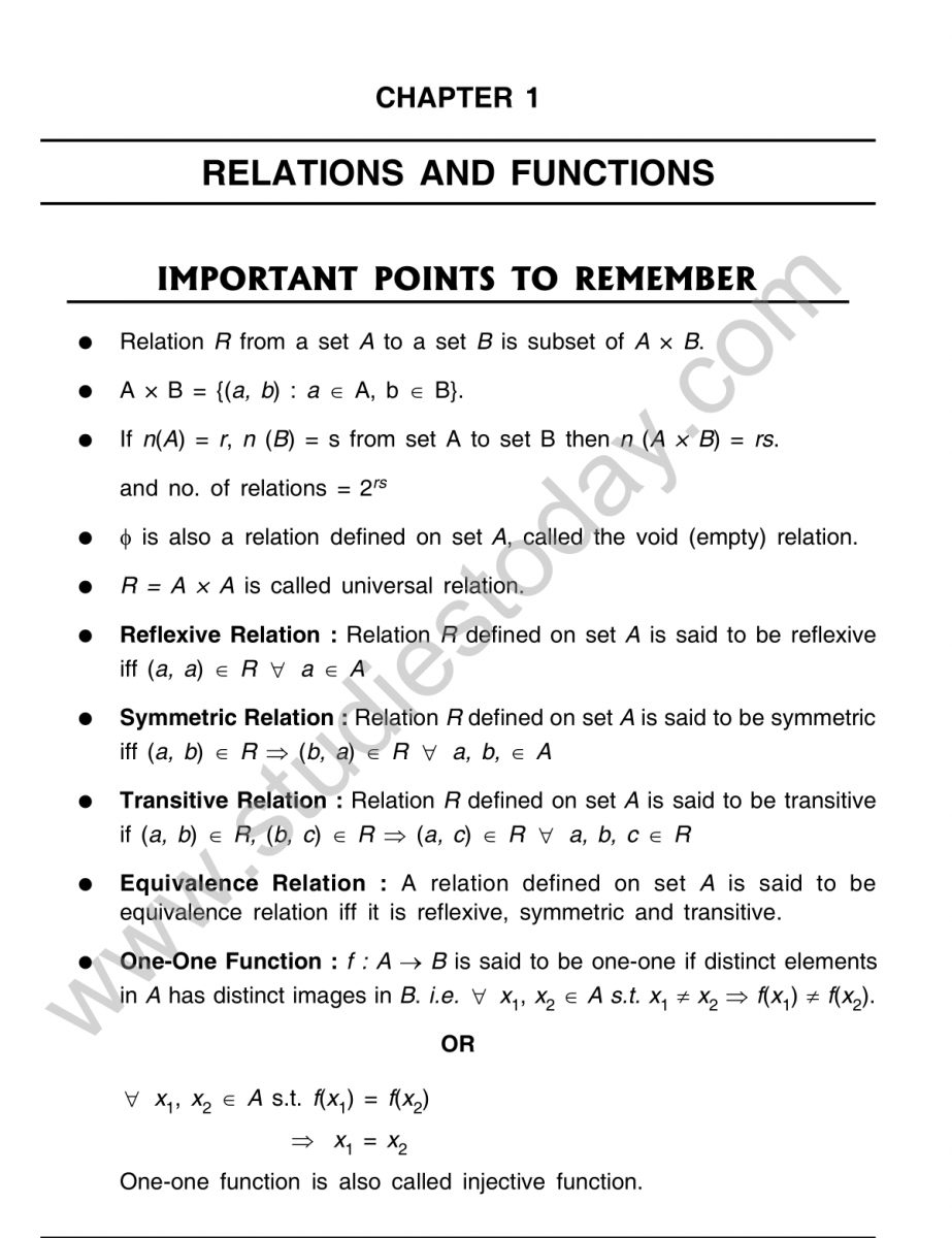 cbse-class-12-mathematics-relations-and-functions-worksheet-set-a