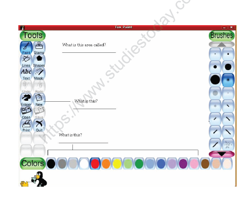 CBSE Class 1 Computer Science Worksheet - Open an existing Paint application 