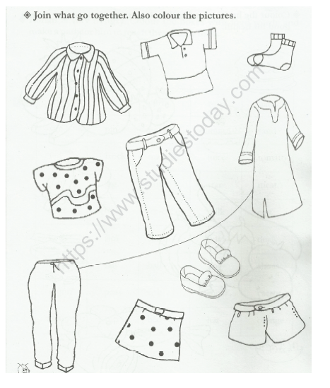 CBSE Class 1 EVS Worksheet - Clothes (1)