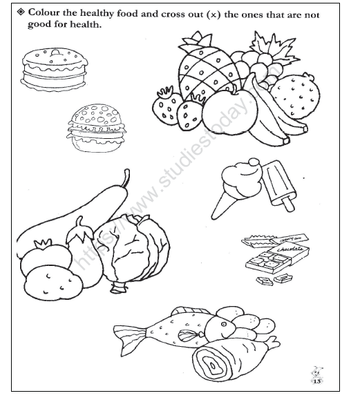 CBSE Class 1 EVS Worksheet - Healthy Food