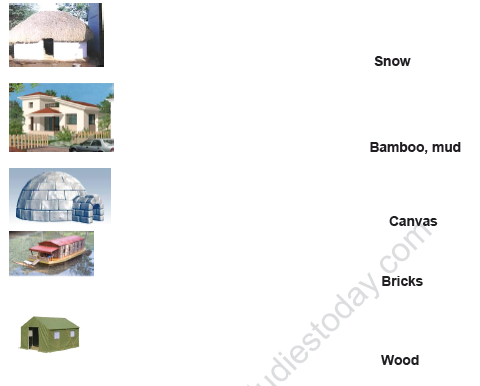 CBSE Class 1 EVS Worksheet - Houses 2