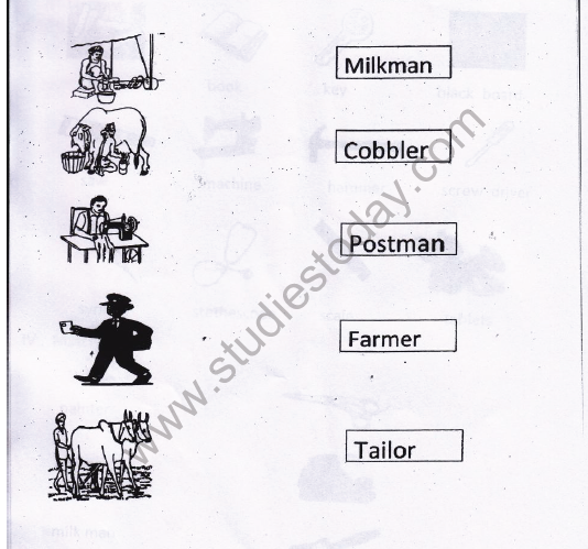 CBSE Class 1 EVS Worksheet - Our Helpers 3