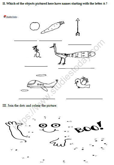 CBSE Class 1 English Circle Worksheet