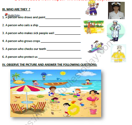 CBSE Class 1 English Flying Man Worksheet