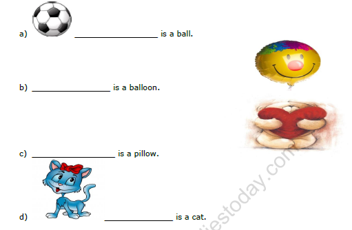 CBSE Class 1 English Worksheet (3) 