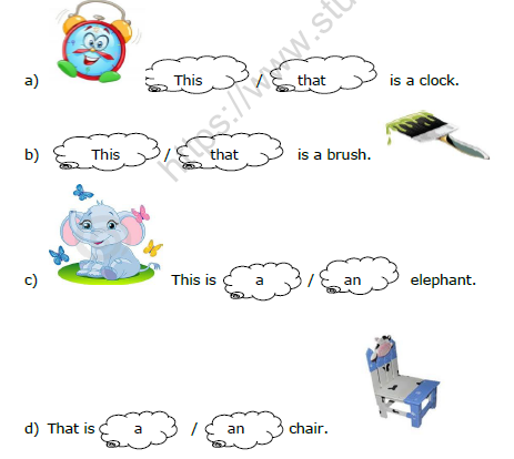 CBSE Class 1 English Worksheet (3) 