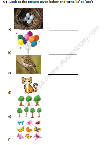 CBSE Class 1 English Worksheet (4)