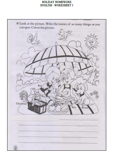 CBSE Class 1 English Worksheets (14)