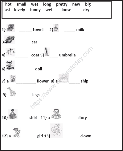 CBSE Class 1 English Worksheets (40) - English Grammer 1