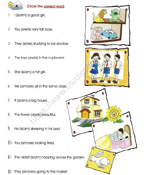 CBSE Class 1 English Worksheets (67) - Correct Word