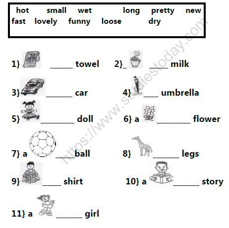 CBSE Class 1 English Worksheets (72) - English Grammer 3