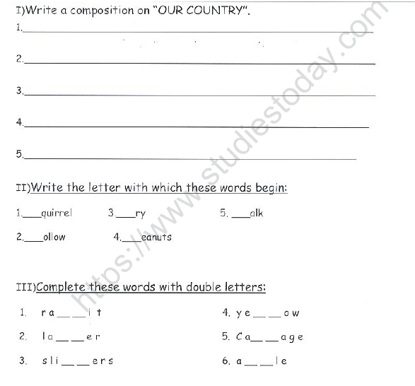 CBSE Class 1 English Worksheets (73) 