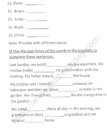 CBSE Class 1 English Worksheets (73) 12