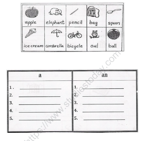 CBSE Class 1 English Worksheets (75) 2