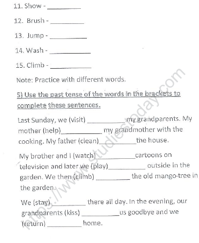 cbse class 1 english revision worksheet set 2 practice worksheet for