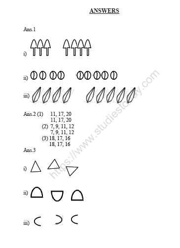 CBSE Class 1 Maths Chapter 10 Worksheet 7