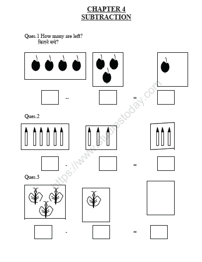 CBSE Class 1 Maths Chapter 4 Worksheet 1