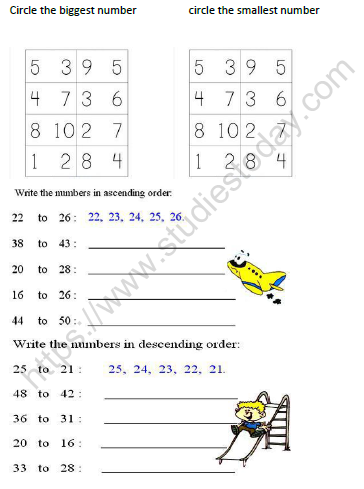 CBSE Class 1 Maths Numbers from Ten to Twenty Worksheet