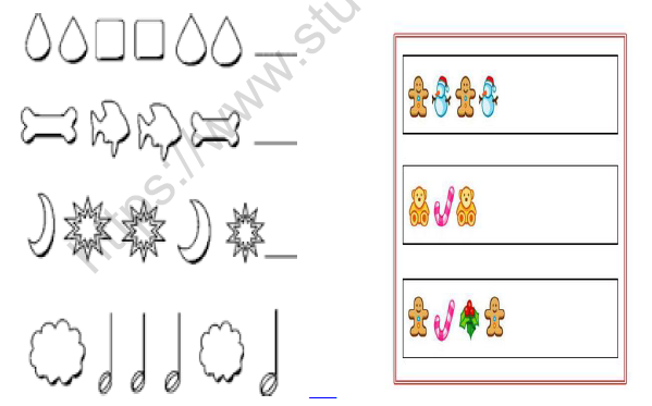 CBSE Class 1 Maths Patterns Worksheet