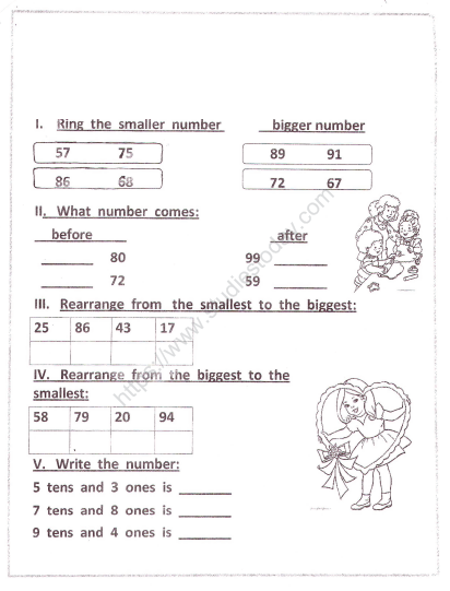 easy math worksheets for grade 1