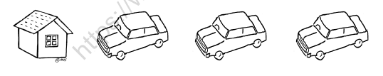 CBSE Class 1 Maths Practice Worksheets (23) - Shapes and Space (3) 3