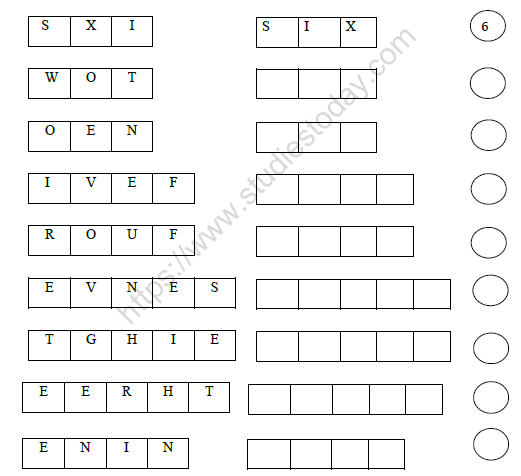 CBSE Class 1 Maths Practice Worksheets (28) - Numbers 1 to 9 (4) (2)