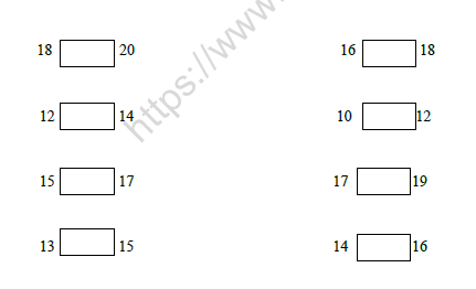 CBSE Class 1 Maths Practice Worksheets (39) - Numbers 10 to 20 (3)