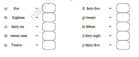 CBSE Class 1 Maths Practice Worksheets (51) - Numbers 21 to 50 (3) 2