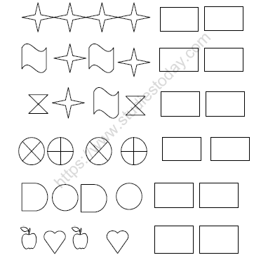 CBSE Class 1 Maths Practice Worksheets (57) - Patterns (2)