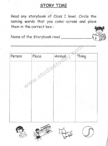 CBSE Class 1 Practice Worksheet (1) 