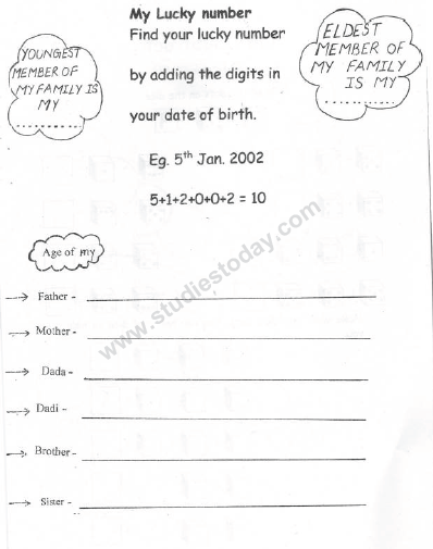 CBSE Class 1 Practice Worksheet (2)