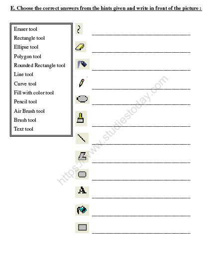 CBSE Class 2 Computers Practice Worksheet (7) 2