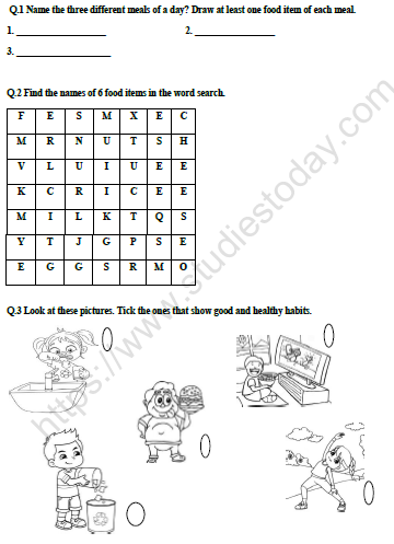 CBSE Class 2 EVS Revision Worksheet Set A