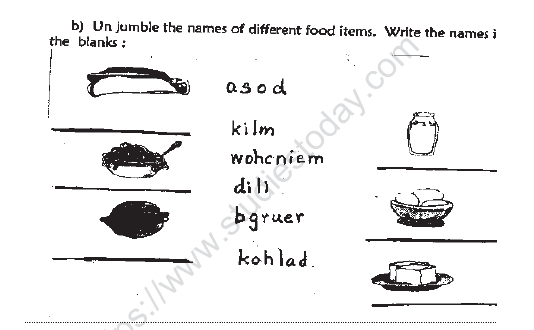 CBSE Class 2 EVS Sample Paper SA1 2014 2