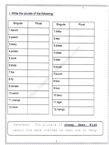 CBSE Class 2 English Practice Worksheets (104) - Simple Past Tense 3