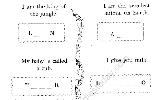 CBSE Class 2 English Practice Worksheets (21)-Riddle Time 1