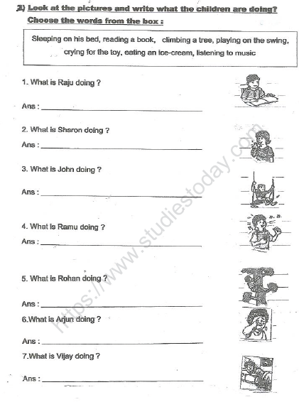 CBSE Class 2 English Practice Worksheets (44) - Revision 2