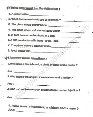 CBSE Class 2 English Practice Worksheets (44) - Revision 3