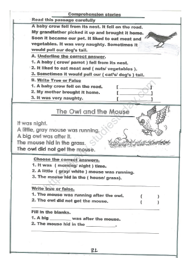 CBSE Class 2 English Practice Worksheets (45) - What People Do 17