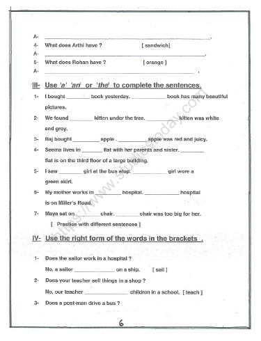CBSE Class 2 English Practice Worksheets (45) - What People Do 2