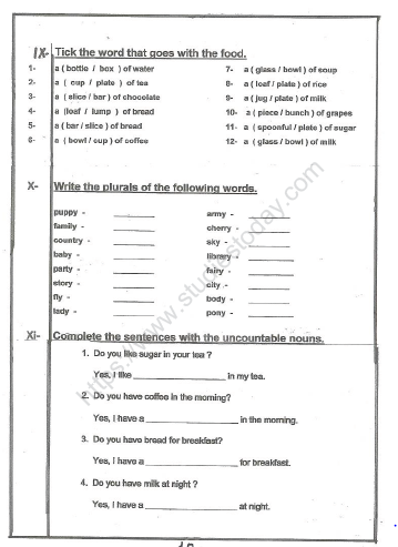 CBSE Class 2 English Practice Worksheets (45) - What People Do 6