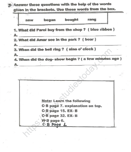 CBSE Class 2 English Practice Worksheets (45) - What People Do 9