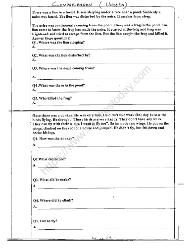 CBSE Class 2 English Practice Worksheets (46) - Rip Van Winkle_0 23