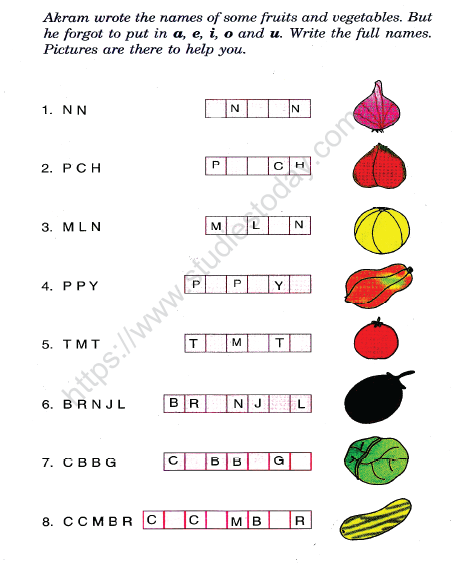 CBSE Class 2 English Practice Worksheets (65) - Fun with Words