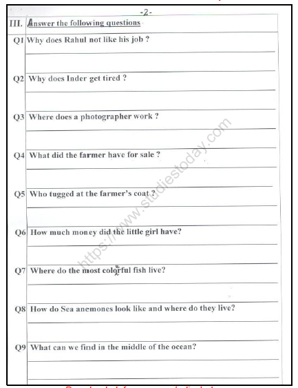 cbse class 2 english dictation words worksheet practice worksheet for english