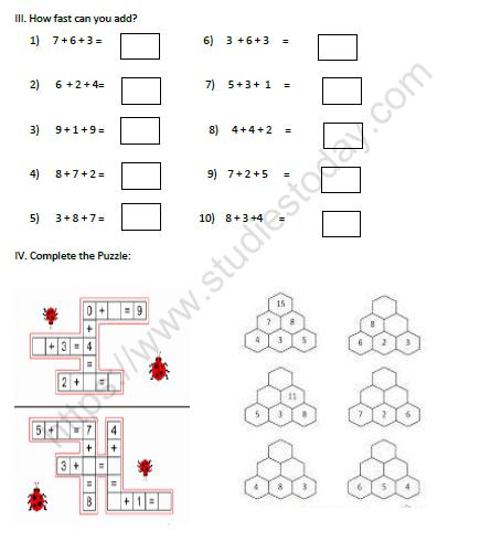 Cbse Class 2 Maths Add Our Points Worksheet